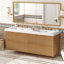 Meuble-lavabo double 59,3 po avec comptoir en SMC, armoire en panneau de fibres à densité moyenne peint, tiroirs à fermeture en douceur, solution de rangement murale moderne