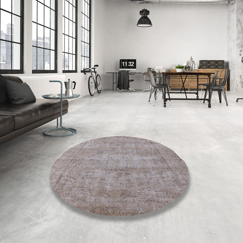 Tapis oriental gris Sandee, Rond 7 pi