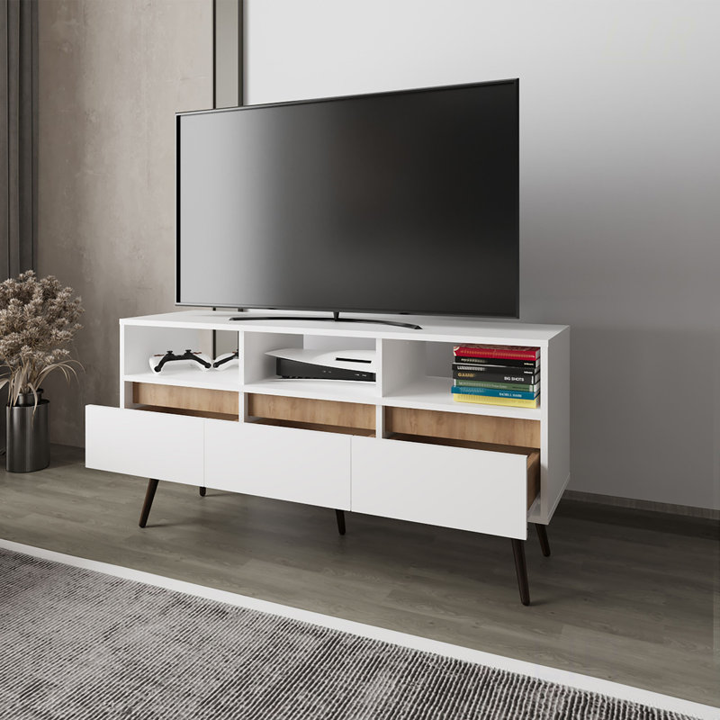 Meuble télé avec 3 rangements, 3 tiroirs et 3 tablettes Picacho