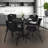 Regency Cain Round Breakroom Table & 4 M Stack Chairs-73413359-73413368