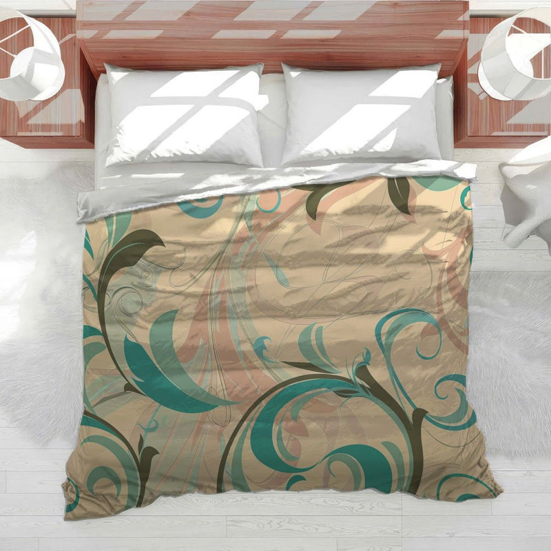 Édredon floral à motif frais et doux, Édredon très grand