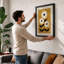 Three Daisies Ascending Retro - Framed Print-1426480457-1426480461