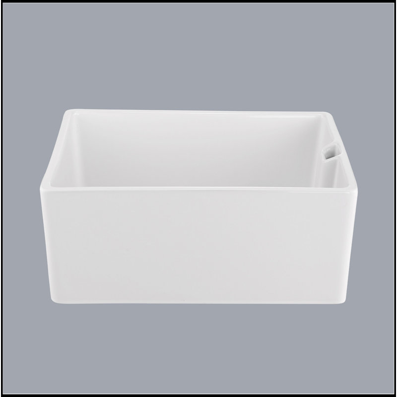 23.6" L X 18" W Ceramic Single Bowl Kitchen Sink