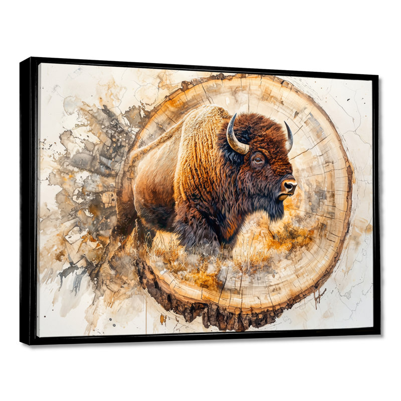 Genni - Animals Large Wall Art, H 34 po x l 44 po, Noir, Cadre flottant