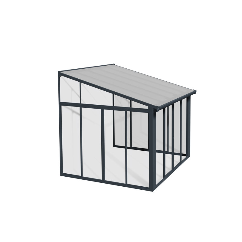 Sanremo 3m x 3.1m Metal Patio Gazebo, Grey, Black