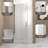 Pivot Shower Door With Brushed Nickel Aluminum Frame, Half Frame Shower Door-124898856
