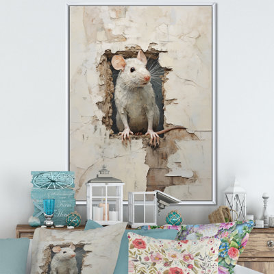 Minimalisme Squeaky Rodent I - décoration murale rongeur