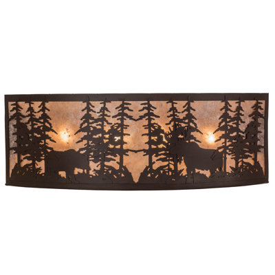 Rustic Lodge Flush Mounted Sconce