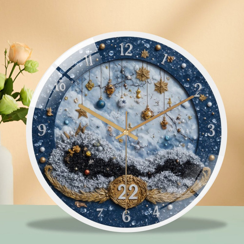 Horloge murale en verre 22 po