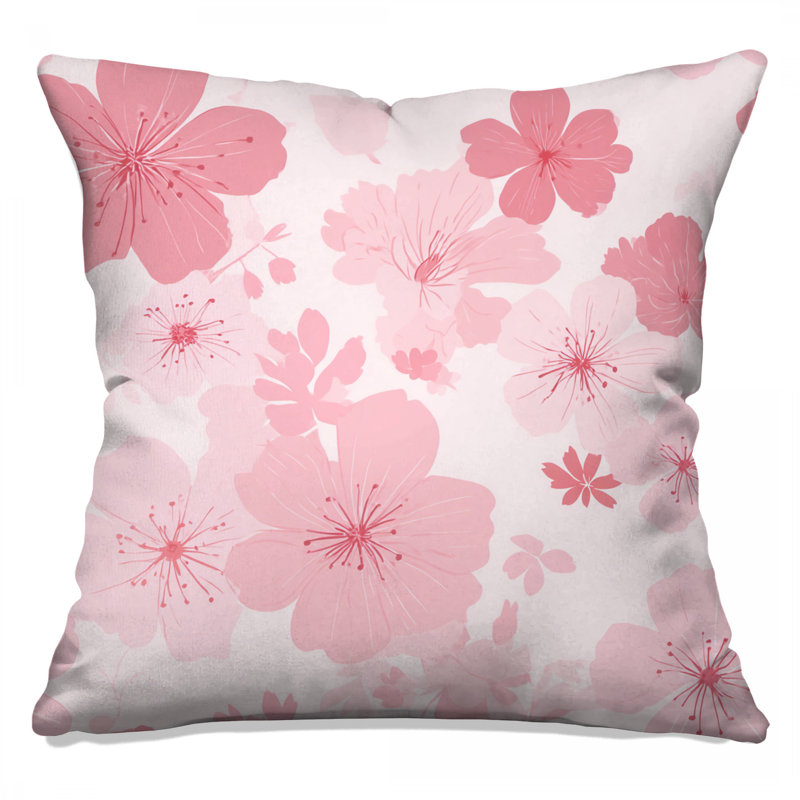 Coussin Cherry Blossom, 16 po x 16 po