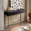 47.24"Black Solid Wood Three-Drawer Entrance Cabinet Side Cabinet