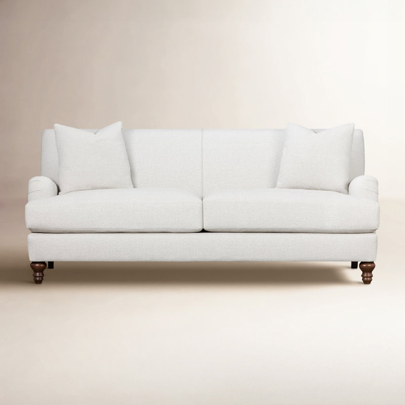 Walters Tight Back Sofa, Macarena Light Gray Canvas