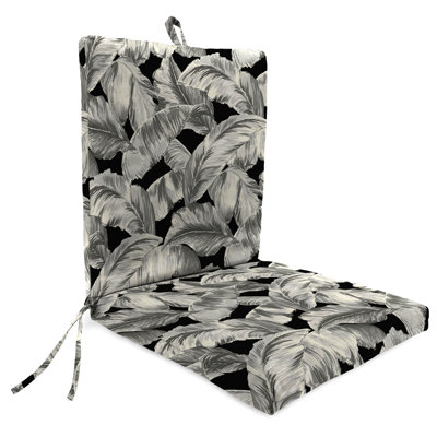 20" x 43" Palisade Outdoor Chair Cushion with Ties and Hanger Loop by Bay Isle Home
