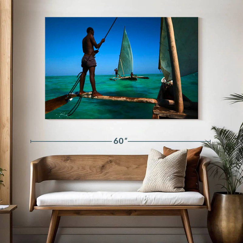 Bateaux de pêche Senne Zanzibar, H 34 po x l 51 po