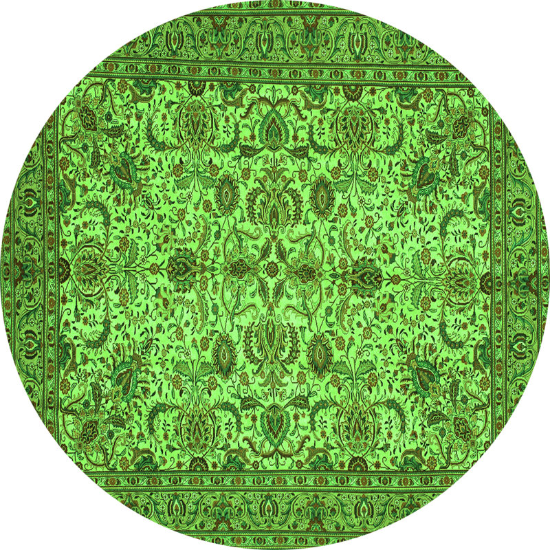 Annelies Performance Oriental Indoor Rug, Round 6'