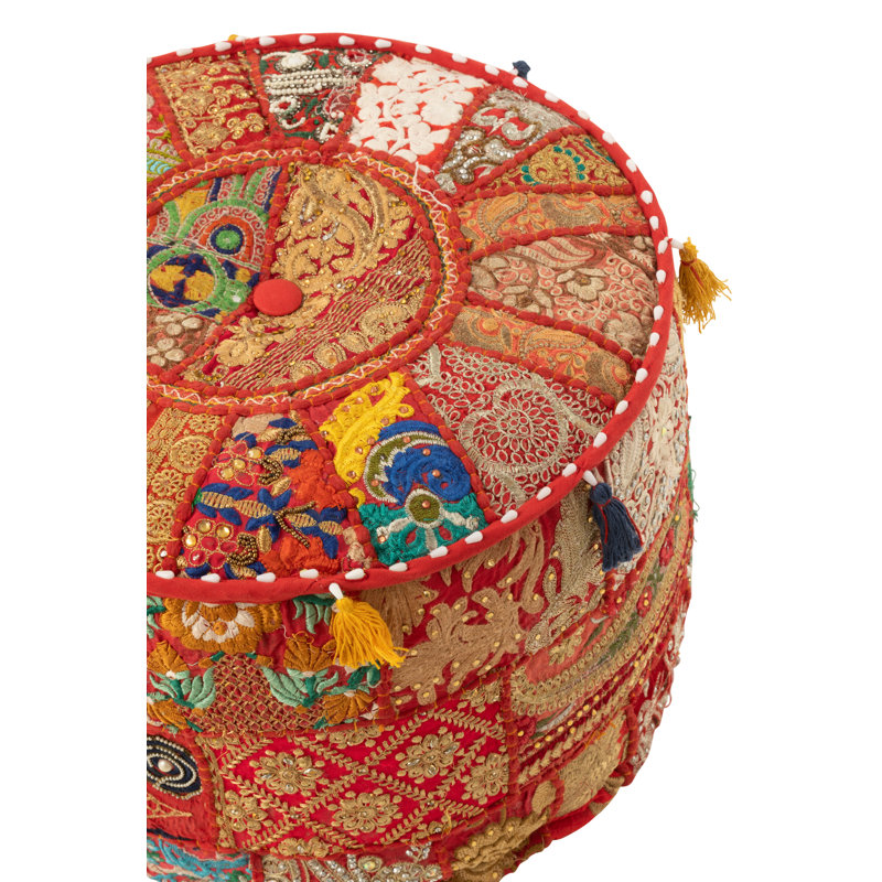 Spring / Summer 2024 40cm Wide Round Floral Pouffe Ottoman