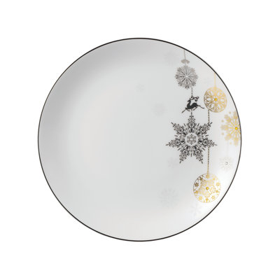 Winter Crystal Bone China Salad/Dessert Plate