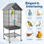 Grande cage à oiseaux à 2 niveaux en métal de 50 pouces pour volière robuste pour perroquet