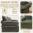 Enn 124 "W Modular Sectional, Wireless Charge, Blue Tooth Speaker, Double-layer Cushion-1705677434