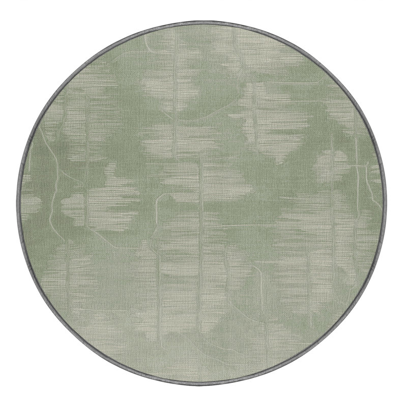 Tapis abstrait lavable à la machine, Rond 7 pi