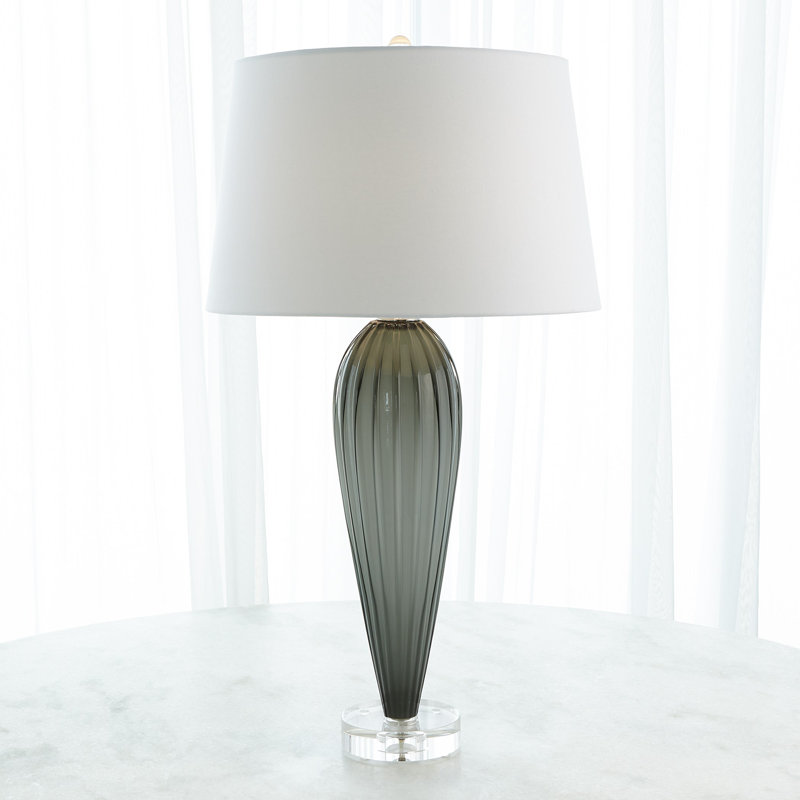 Lampe en verre Teardrop - gris