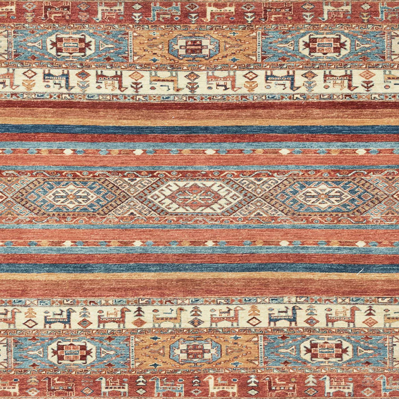 Tapis abstrait moderne 2382, Carré 6 pi