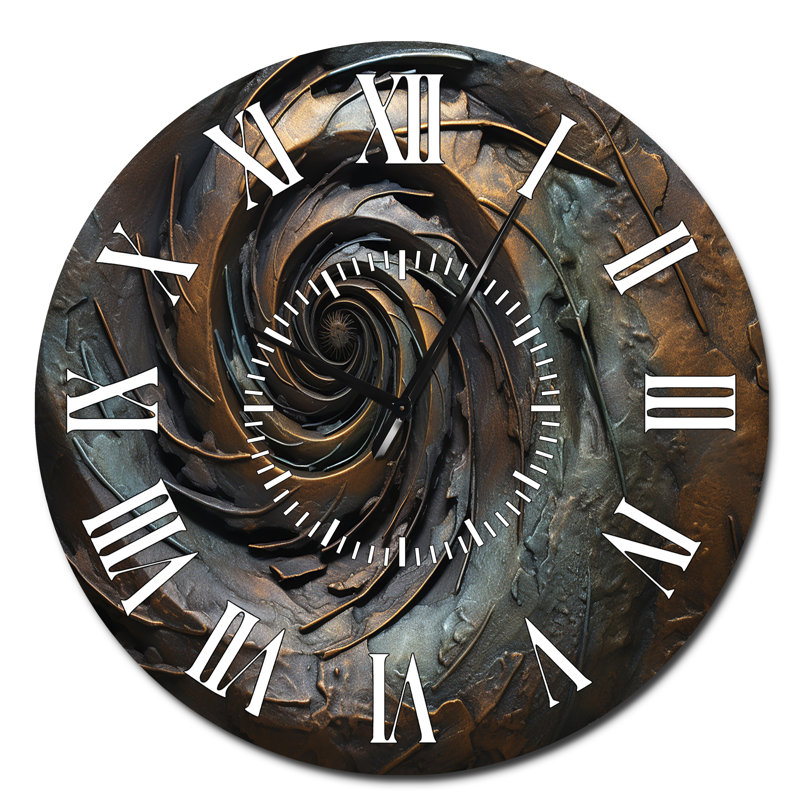 Horloge murale tourbillon bronze, Surdimensionné