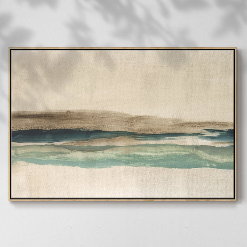 «Layered Horizon I», reproduction d'art sur toile, H 27 po x l 41 po x P 2 po, Naturel