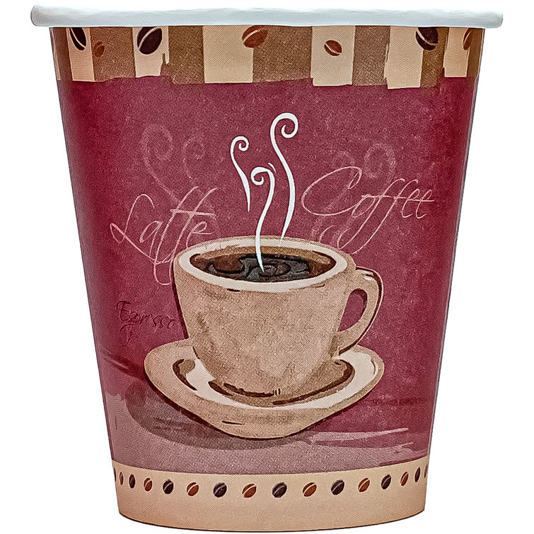 Custom Disposable Paper Coffee Cup Full Color Print - 6 oz.