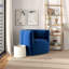 Chaise pivotante en velours bleu foncé Delaney-1437598625