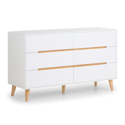 Solid Wood 45 cm W Chest of 6 Drawers