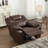 Jepum 40.9'' Top-Grain Genuine Leather Manual Recliner Chair with Spacious and Cozy Seating Space-1965198274