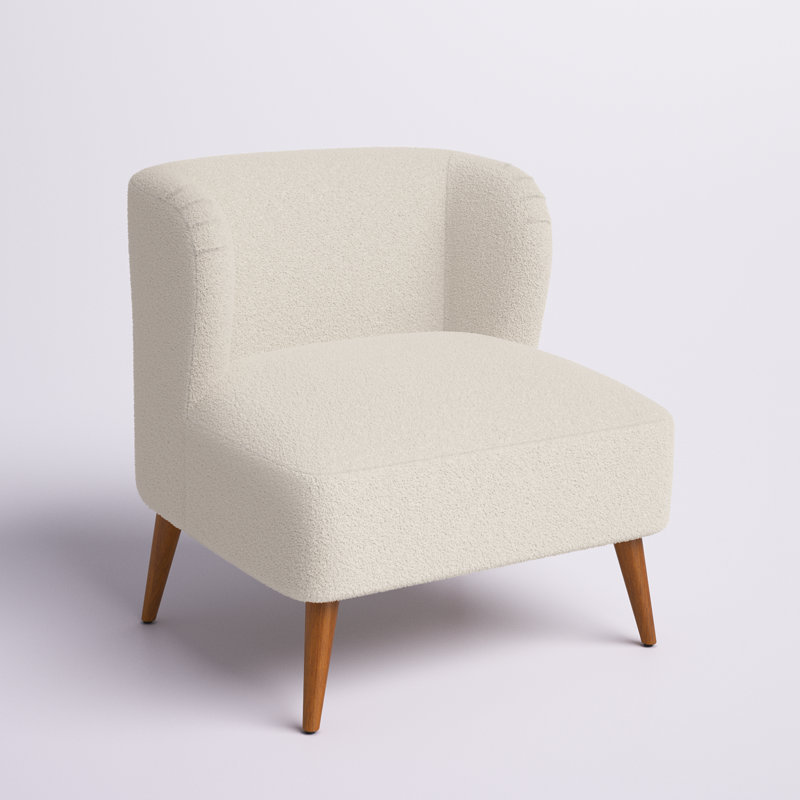 Fauteuil d'appoint Armands Boucle, Boucle blanc laiteux