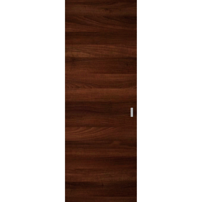 Grange cachée | Planum 0010 | Portes robustes avec finition | Ensemble coulissant Magic, 32 po x 96 po, Frêne chocolat