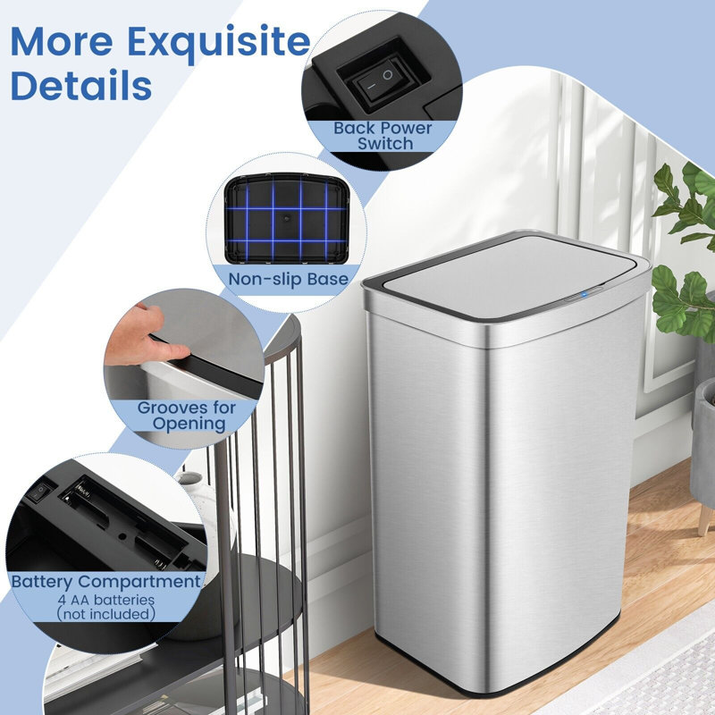Stainless Steel Recycling Bin - 50L