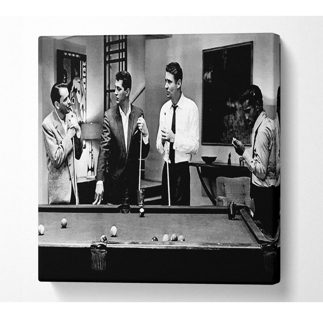 The Rat Pack 4 Playing Pool - Leinwanddrucke auf Leinwand