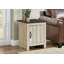 Table d'appoint, H 22 po, table de bout, rangement, table de chevet, chambre à coucher, salon, stratifié beige, stratifié chêne foncé, contemporain