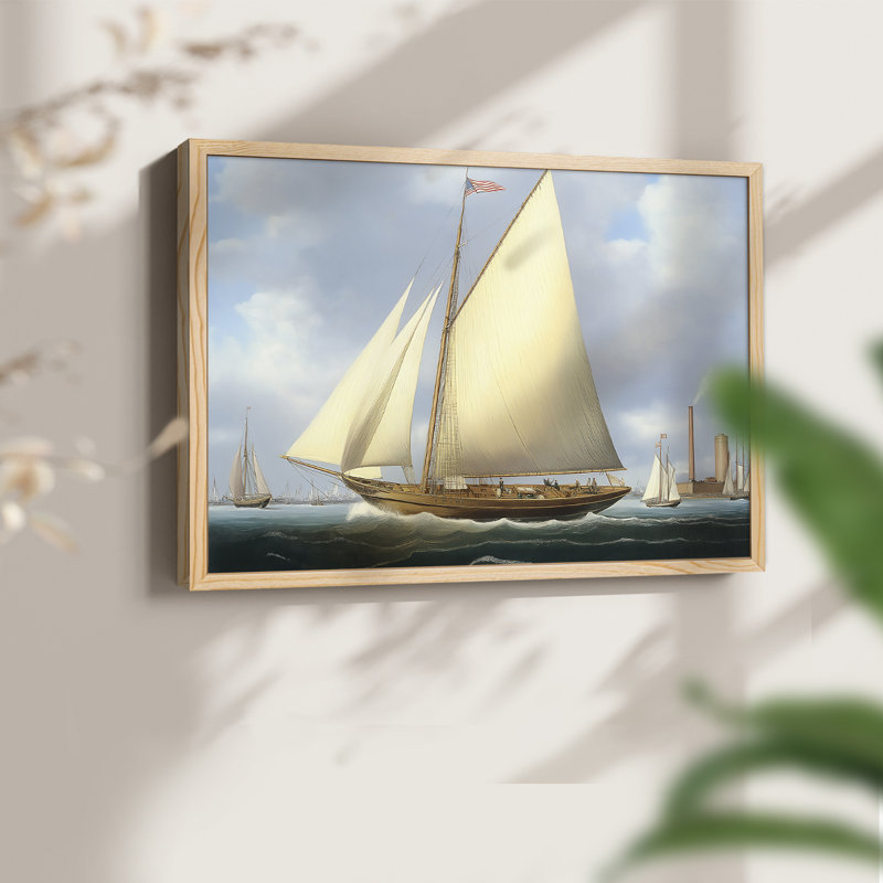 Série nautique-C III - Reproduction encadrée - Restickable, H 8 po x l 10 po, Naturel