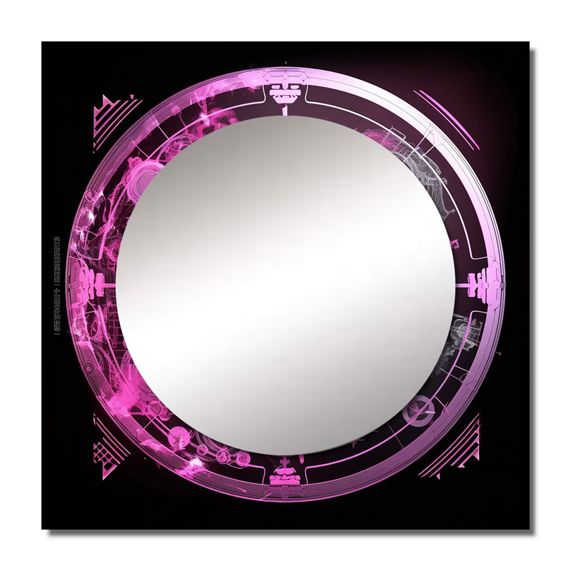 Third Eye Chakra Mystical Circle VI - Christianism Square Mirror Wall Decor For Bedroom, 23" x 23"