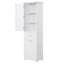 Grande armoire de rangement pour salle de bain, armoire de rangement autoportante avec deux tiroirs et tablette réglable, panneau de fibres à densité moyenne avec finition peinte-1244871025-1244871026