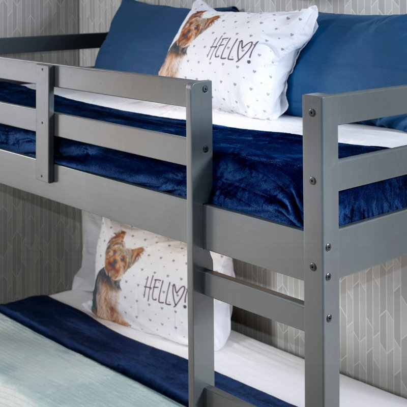 Lit mezzanine simple Gaston, gris