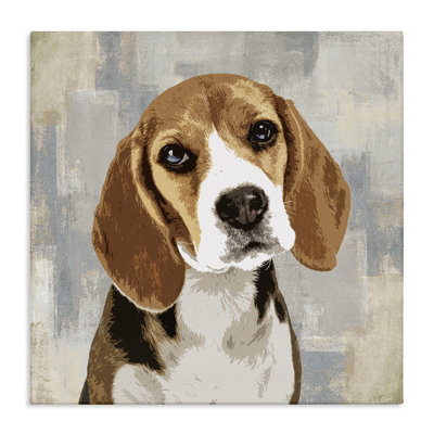 Dog Beagle Patiently Waiting Abstract Backdrop Pet Collage  Keri Rodgers