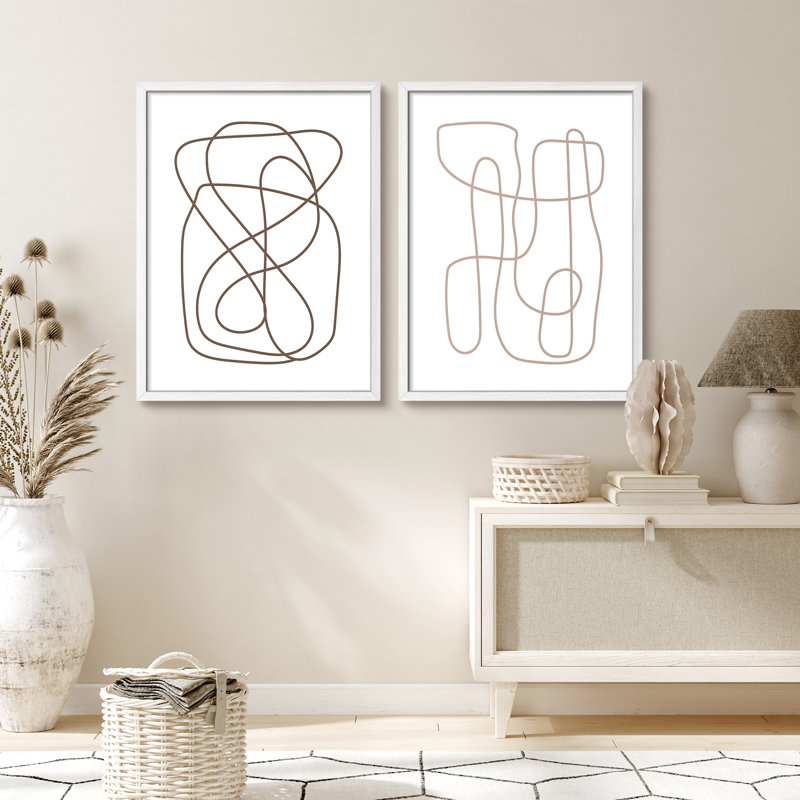 Minimalist Lines, Blanc / Blanc, H 14 po x l 11 po