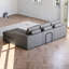 Canapé modulaire en velours côtelé de 99 pouces avec trois coussins, conception à deux coussins pour le style, coussin supplémentaire pour le cou, rembourrage en éponge haute densité à rebond lent, module renforcé de fer, aucune installation-2121829408