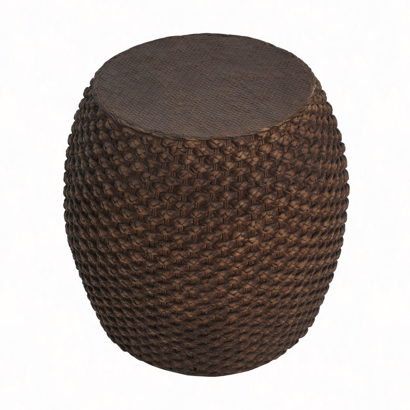 Faux Rattan Side Table for Both Indoor and Outdoor Use