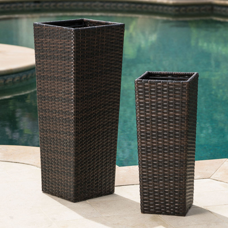 Rattan FLOWER POT, Brown