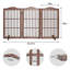Barrière de chien autoportante pliable en bois-134283878-134283879