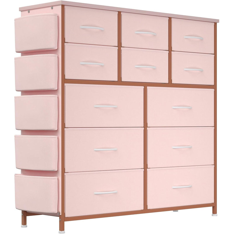Chest of 12 Drawers, Pink