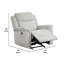 Fauteuil inclinable manuel oscillant Becy, accoudoirs rembourrés, gris clair