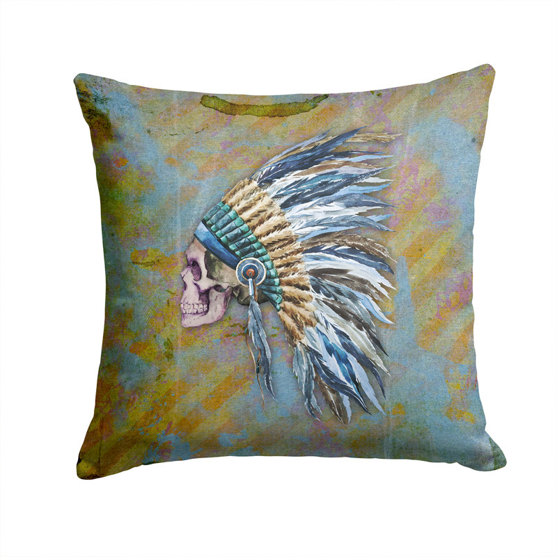 Coussin intérieur / extérieur Chief Skull, 14 po x 14 po